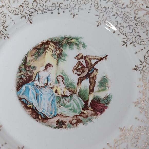 Set of 4 American Limoges Triumph China D'OR IT-S284 Teacup & Saucer Sets 22K - Picture 4 of 15